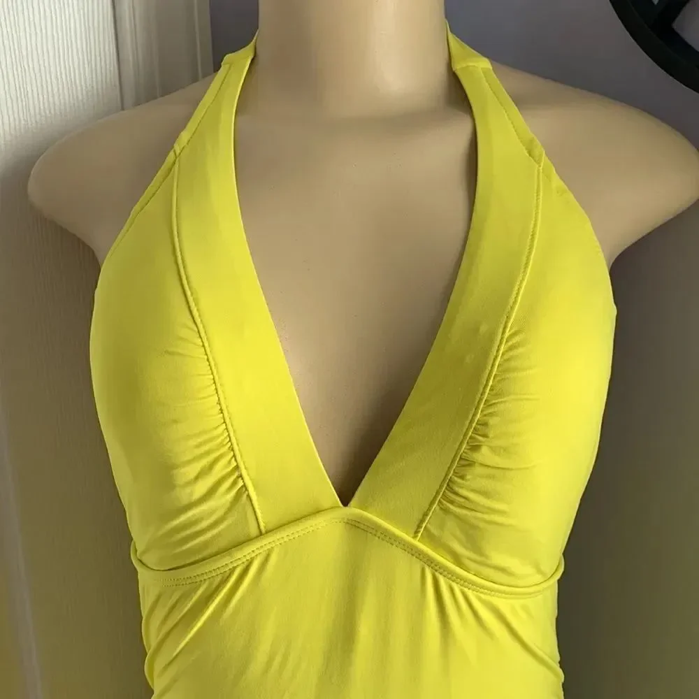 Athleta Swimdress Swimsuit Swimwear Bathing Suit YELLOW RARE! 🔥